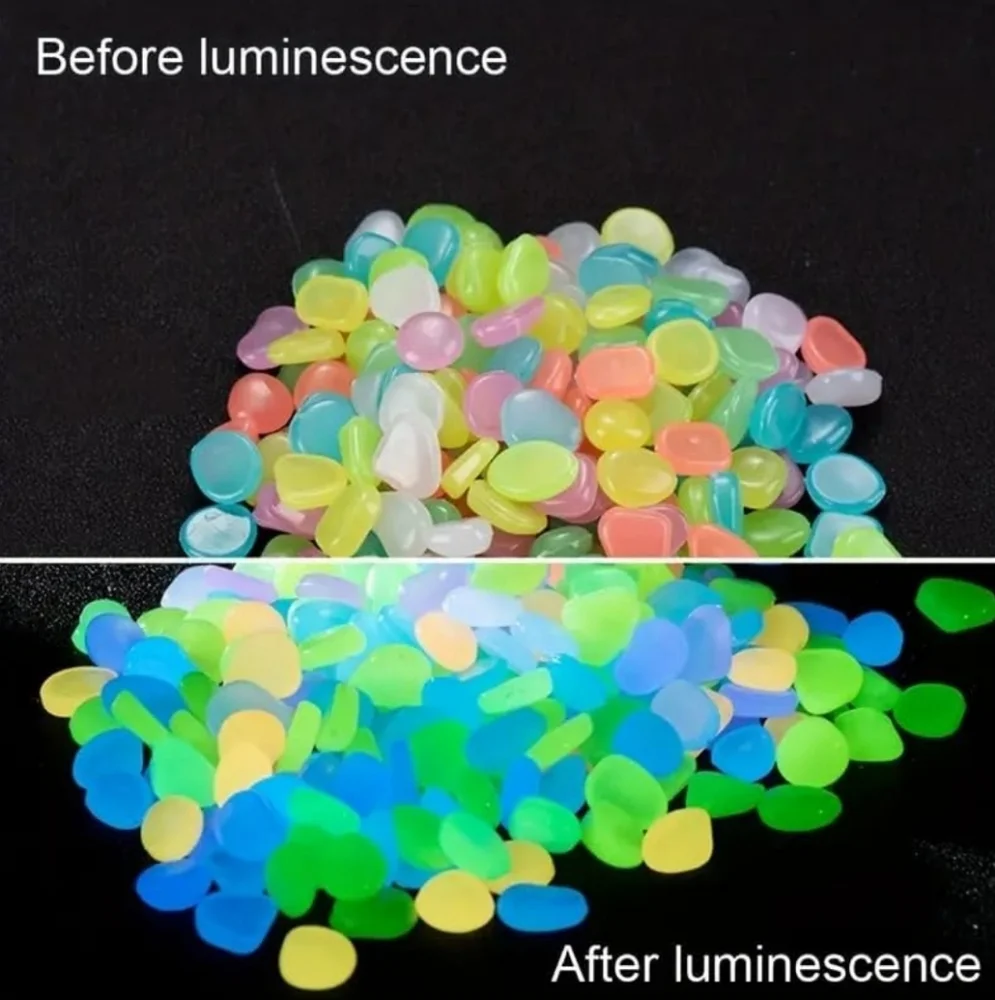 4/$20. Glow in the Dark Small Pebbles. 100 Pieces. 50g